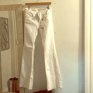 NEW!! White Zara Wide Leg Jeans - SIZE 8 -Stretch